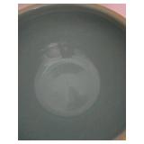 MCM Maize Colored Speckled Ceramic Bowl - Turquoise Interior