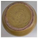 MCM Maize Colored Speckled Ceramic Bowl - Turquoise Interior