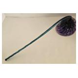 Decorative Purple Glass Flower Bloom & Teal Stem