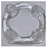 Pukeberg Ice Glass Candelabra by Staffan Gellerstedt - Scandinavian Modern Candle Holder