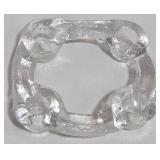 Pukeberg Ice Glass Candelabra by Staffan Gellerstedt - Scandinavian Modern Candle Holder