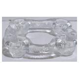 Pukeberg Ice Glass Candelabra by Staffan Gellerstedt - Scandinavian Modern Candle Holder