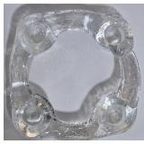 Pukeberg Ice Glass Candelabra by Staffan Gellerstedt - Scandinavian Modern Candle Holder