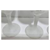 Creazioni Silvestri Murano Glass Rose Goblets & Gold Rim - Set of 6 - Made in Italy