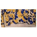 Christian Dior Separates Blouse - Size 14 - Abstract Yellow & Blue Floral Print