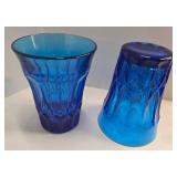 Noritake Perspective Blue Crystal Tumblers (Lot of 8)