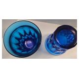 Noritake Perspective Blue Crystal Tumblers (Lot of 8)