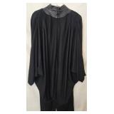 Daymor Couture Vintage 1980s Dress - Leather Collar & Batwing Sleeves, Size 12