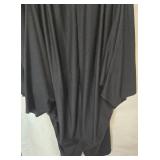 Daymor Couture Vintage 1980s Dress - Leather Collar & Batwing Sleeves, Size 12