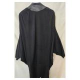 Daymor Couture Vintage 1980s Dress - Leather Collar & Batwing Sleeves, Size 12