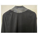 Daymor Couture Vintage 1980s Dress - Leather Collar & Batwing Sleeves, Size 12