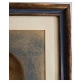 1967 Pastel Baby Portrait in Ornate Wood Frame - Framed and Signed Print