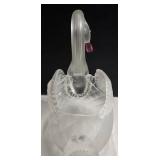 Bohemian Glass Swan - Clear Crystal Figurine