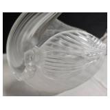 Bohemian Glass Swan - Clear Crystal Figurine