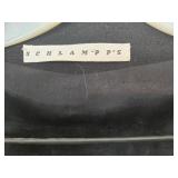 Vintage Black Wool Suit Set, Black with Crystal Embellishments - Size 14