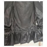 Vintage Black Wool Suit Set, Black with Crystal Embellishments - Size 14