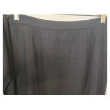 Vintage Black Wool Suit Set, Black with Crystal Embellishments - Size 14