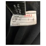 Vintage Black Wool Suit Set, Black with Crystal Embellishments - Size 14