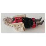 Antique German Bisque Dollhouse Sized Boy Jointed Doll Original Clothing - Late 19th Century