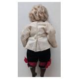 Antique German Bisque Dollhouse Sized Boy Jointed Doll Original Clothing - Late 19th Century