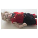 Antique German Bisque Dollhouse Sized Boy Jointed Doll Original Clothing - Late 19th Century