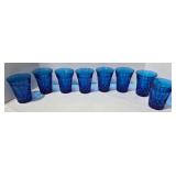 Noritake Perspective Blue Crystal Tumblers (Lot of 8)