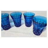 Noritake Perspective Blue Crystal Tumblers (Lot of 8)