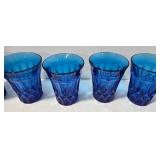 Noritake Perspective Blue Crystal Tumblers (Lot of 8)