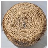 Antique LUMMI Indian Northwest Coast Basket Subtle Remnants of Paint