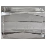Black Panther Silhouette Paperweight & Lab Dogs 3D Laser Cut Glass Paperweight (2-Piece Set)