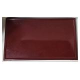 Vintage Japanese Lacquer Serving Tray with Gold Accents