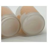 Shell Candle Votives - Retro 1990s Frosted Glass Seashell Design
