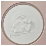 Bas-Relief Cast Paper Original Art - White Rabbit by Lyn Jutila (Signed)