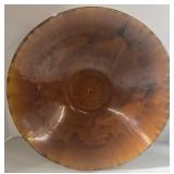 Shigaraki Ceramic Glazed Bowl - Caramel & Brown Texture