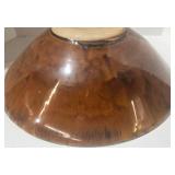 Shigaraki Ceramic Glazed Bowl - Caramel & Brown Texture
