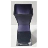 Crystal Frost Flower Arrangement - Purple Glass Vase