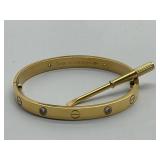 Cartier Inspired Love Bracelet 750 Gold Plated & Screwdriver