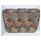 Harvard Passport Print 3-Piece Travel Luggage Set with Round Vanity Case