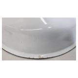 Vintage Industrial Barn Light & Gas Station Light - White Enamel Porcelain
