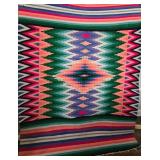 Vintage Turkish Vibrant Color Kilim Hand-Woven Rug or Wall Tapestry