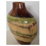 Vintage Mid Century Drip Glaze Stoneware Pottery Vase