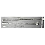 Lot of 3 Glass Rods of Varying Lengths - Signed