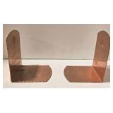 Metal Branch with Enamel Butterfly & Flowers - Copper Bookends with Bible Verses