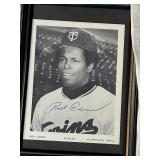 Minnesota Twins Memorabilia Lot Including Rod Carew signature Print & 1987 Championship Drive Banner