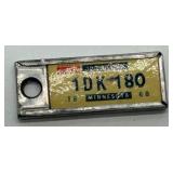 Vintage Lot of Minnesota Disabled Vet License Plate Key Fobs & Transit Tokens From Minneapolis and New York