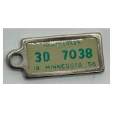 Vintage Lot of Minnesota Disabled Vet License Plate Key Fobs & Transit Tokens From Minneapolis and New York