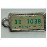 Vintage Lot of Minnesota Disabled Vet License Plate Key Fobs & Transit Tokens From Minneapolis and New York