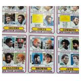 Topps 1979 NFL Team Leaders Cards Uncut in Two Large Pieces
