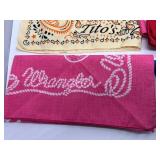 Vintage Bandana Collection - Assorted Color Pattern Bandanas Including Tito