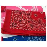 Vintage Bandana Collection - Assorted Color Pattern Bandanas Including Tito